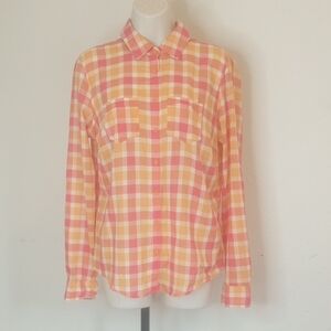 Aeropostale Pink and Yellow Blouse Stylish Top